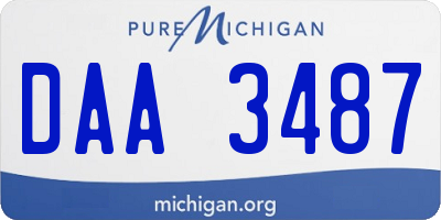 MI license plate DAA3487