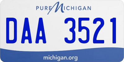 MI license plate DAA3521