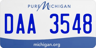 MI license plate DAA3548