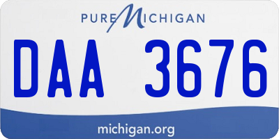 MI license plate DAA3676