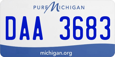 MI license plate DAA3683