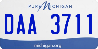 MI license plate DAA3711