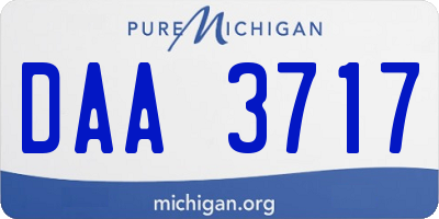 MI license plate DAA3717