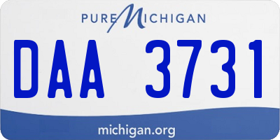 MI license plate DAA3731