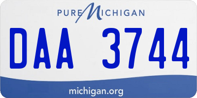 MI license plate DAA3744