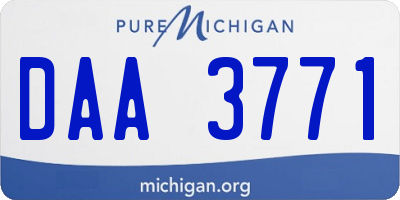 MI license plate DAA3771