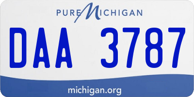 MI license plate DAA3787