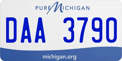 MI license plate DAA3790