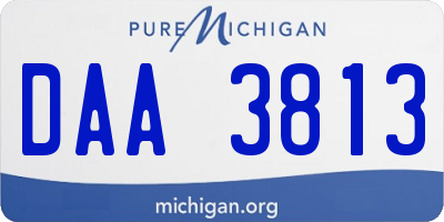 MI license plate DAA3813