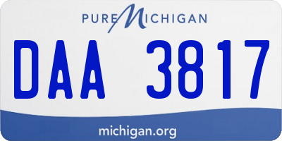 MI license plate DAA3817