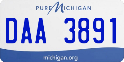 MI license plate DAA3891