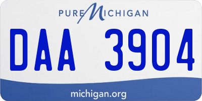 MI license plate DAA3904