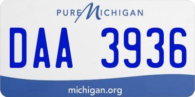 MI license plate DAA3936