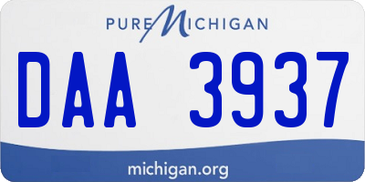 MI license plate DAA3937