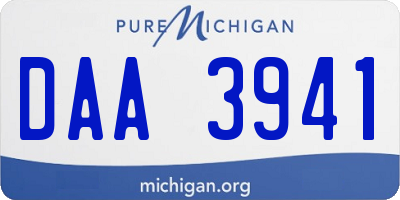 MI license plate DAA3941