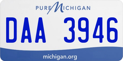 MI license plate DAA3946