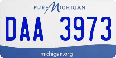 MI license plate DAA3973