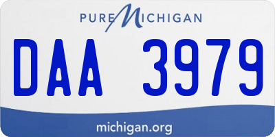 MI license plate DAA3979