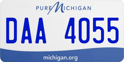 MI license plate DAA4055