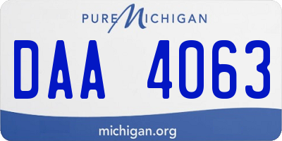 MI license plate DAA4063