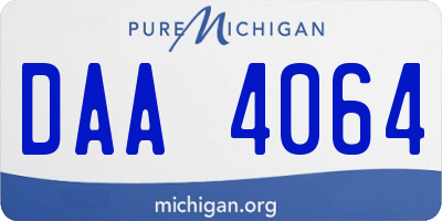 MI license plate DAA4064