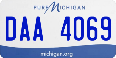 MI license plate DAA4069