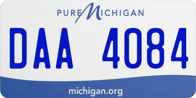 MI license plate DAA4084