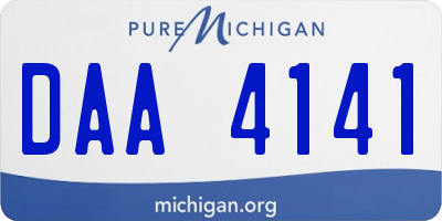 MI license plate DAA4141