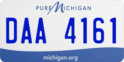 MI license plate DAA4161