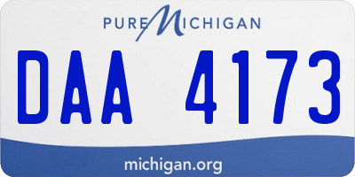 MI license plate DAA4173