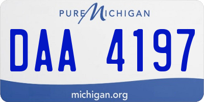 MI license plate DAA4197