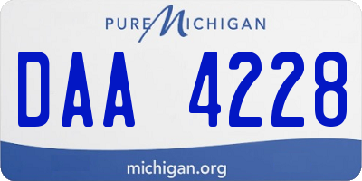 MI license plate DAA4228