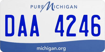 MI license plate DAA4246