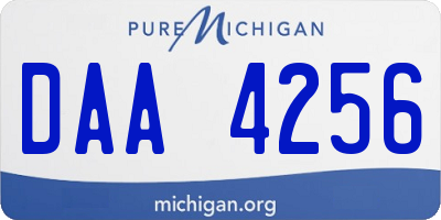 MI license plate DAA4256