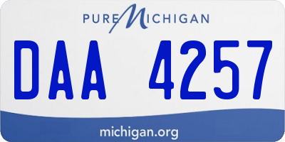 MI license plate DAA4257