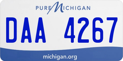 MI license plate DAA4267