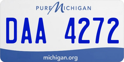 MI license plate DAA4272