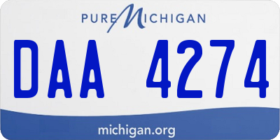 MI license plate DAA4274