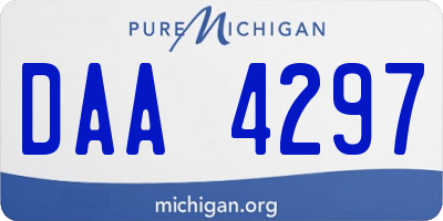 MI license plate DAA4297