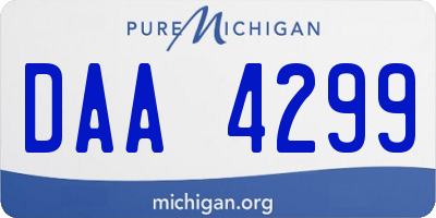 MI license plate DAA4299