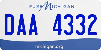 MI license plate DAA4332