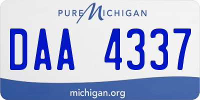 MI license plate DAA4337