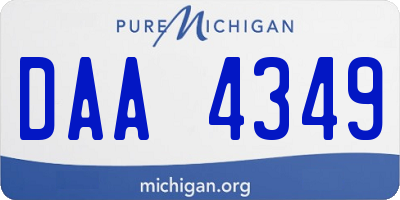 MI license plate DAA4349