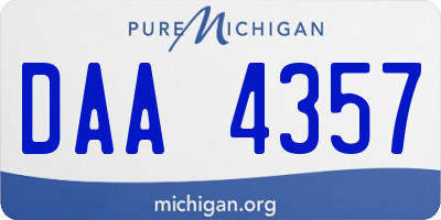 MI license plate DAA4357