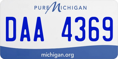 MI license plate DAA4369