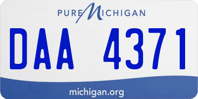 MI license plate DAA4371