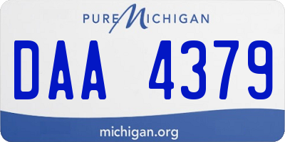 MI license plate DAA4379