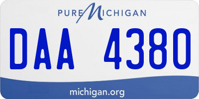 MI license plate DAA4380