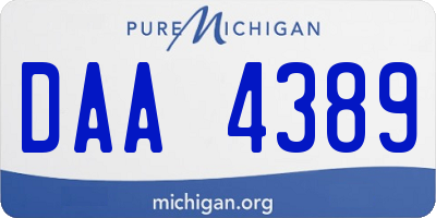 MI license plate DAA4389