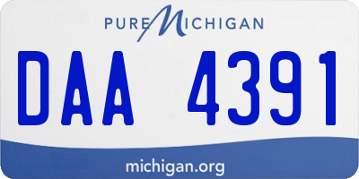 MI license plate DAA4391